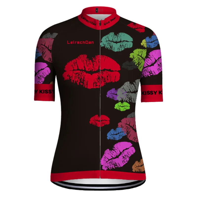 SPTGRVO LairschDan pink cycling jersey ladies bike clothing women's shirt cyclist short sleeve bicycle mtb tops | Спорт и