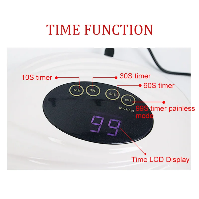 УФ светодиодный маникюрная лампа для сушки ногтей 90 Вт Супер Мощность