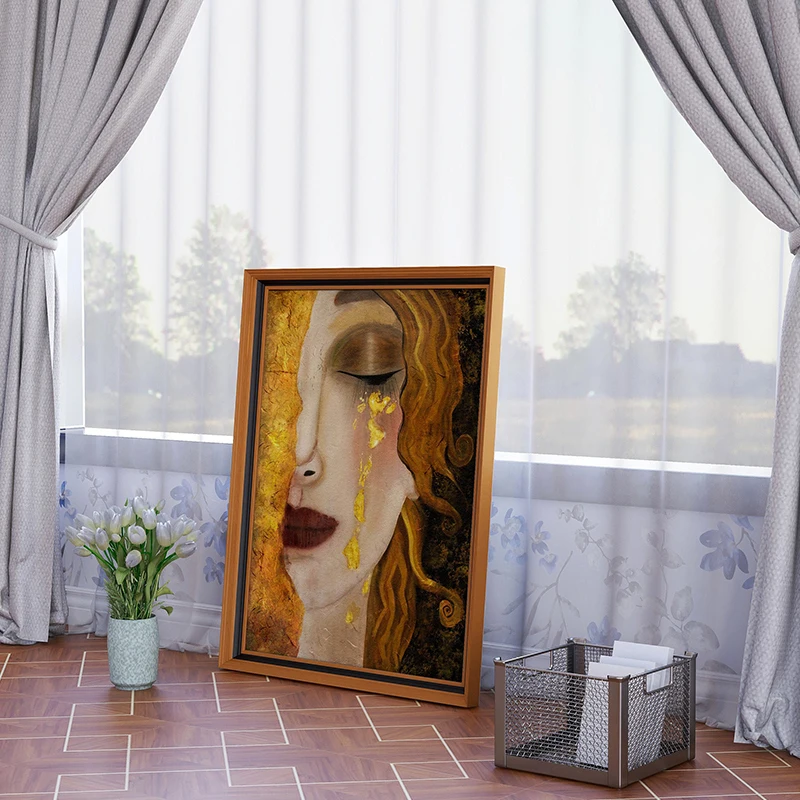 

Abstract Art Prints Girls Avatar Picture Blonde Hair Tears Wall Art Canvas Painting Decoration Living Room Bedroom Decoration