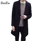BOLUBAO новое шерстяное пальто для мужчин корейский стиль Осень Зима Тонкий однобортный деловой повседневный мужской Тренч однотонное пальто