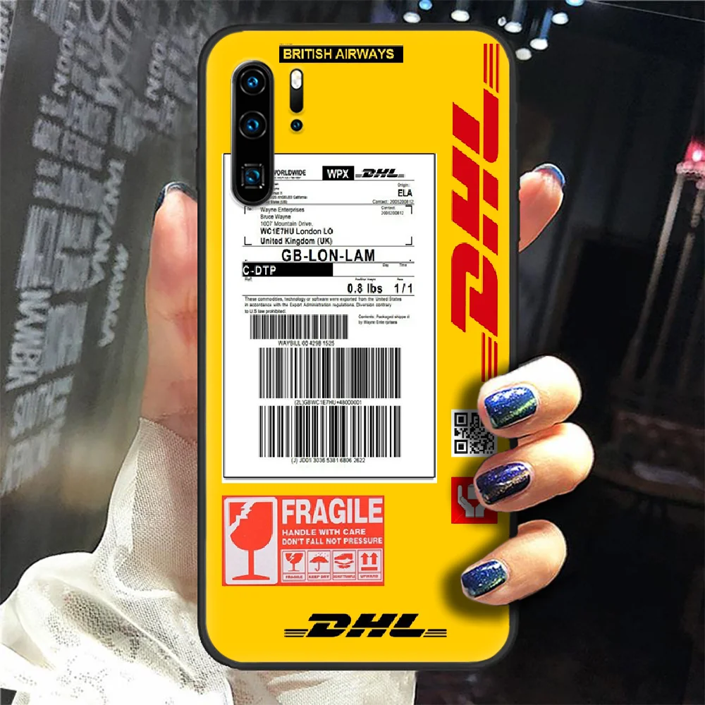 

DHL Express Phone Case Cover Hull For Huawei P8 P9 P10 P20 P30 P40 Lite Pro Plus smart Z 2019 black bumper pretty cover tpu Etui