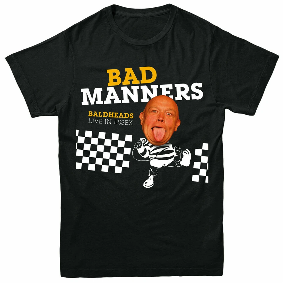 Футболка Bad Manners baldhead Live In Essex Band забавная футболка для взрослых и детей