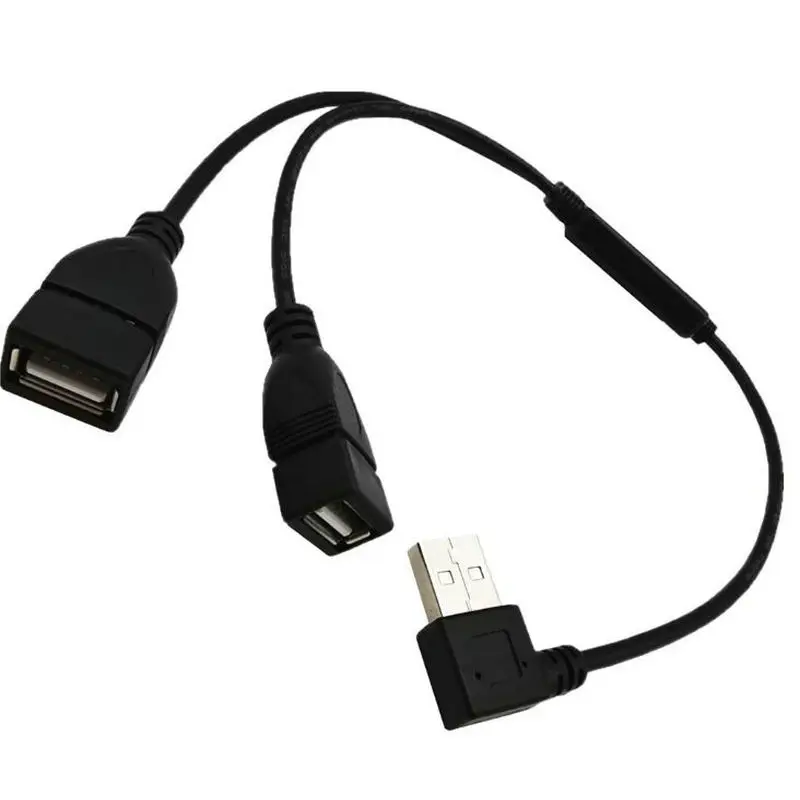

USB 2.0 A Male plug to 2 dual USB A Female jack Y splitter Hub adapter Cable 0.3m with Chip