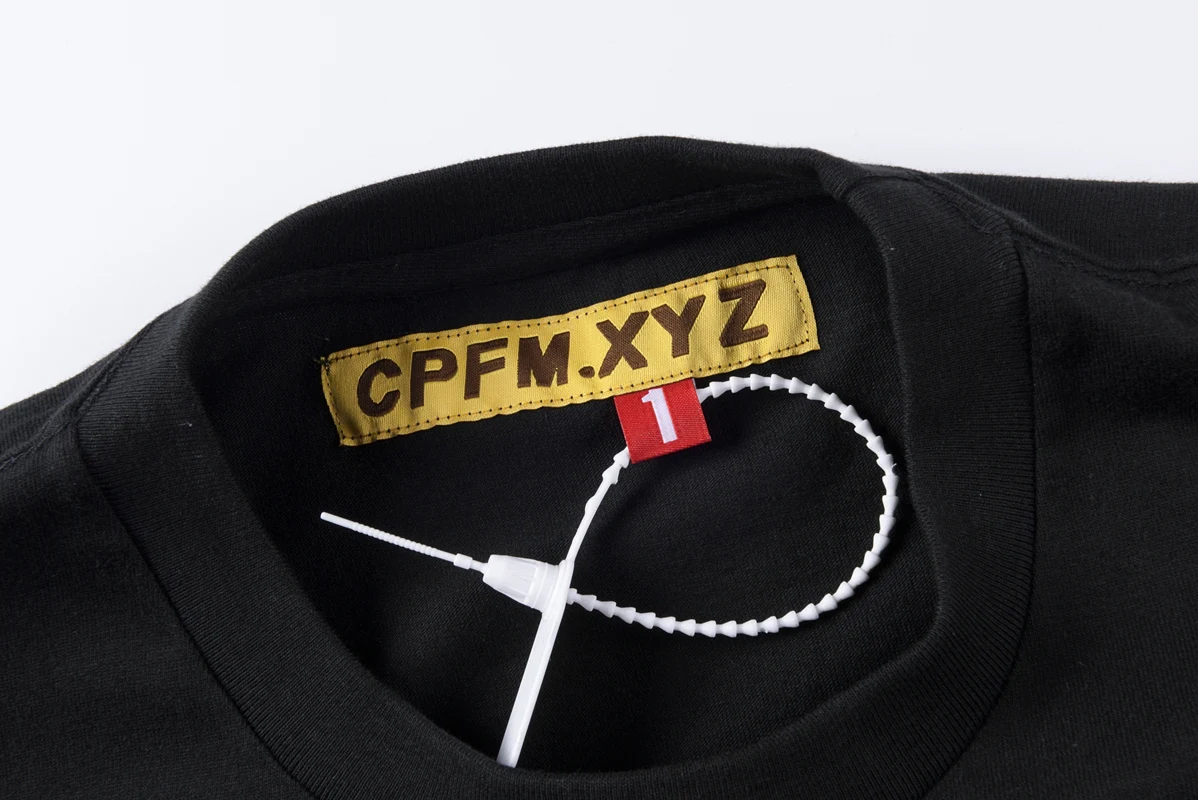 Kanye West Fei Dong The Same CPFM.XYZ T-shirt Rainbow Alphabet Foam Short-sleeved | Мужская одежда