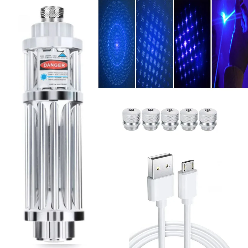 

Мощный синий лазерный фонарик с USB-зарядкой, 10000 нм, М, фокусируемая зеленая и красная лазерная указка, поджигающая спичка/сигара/свеча