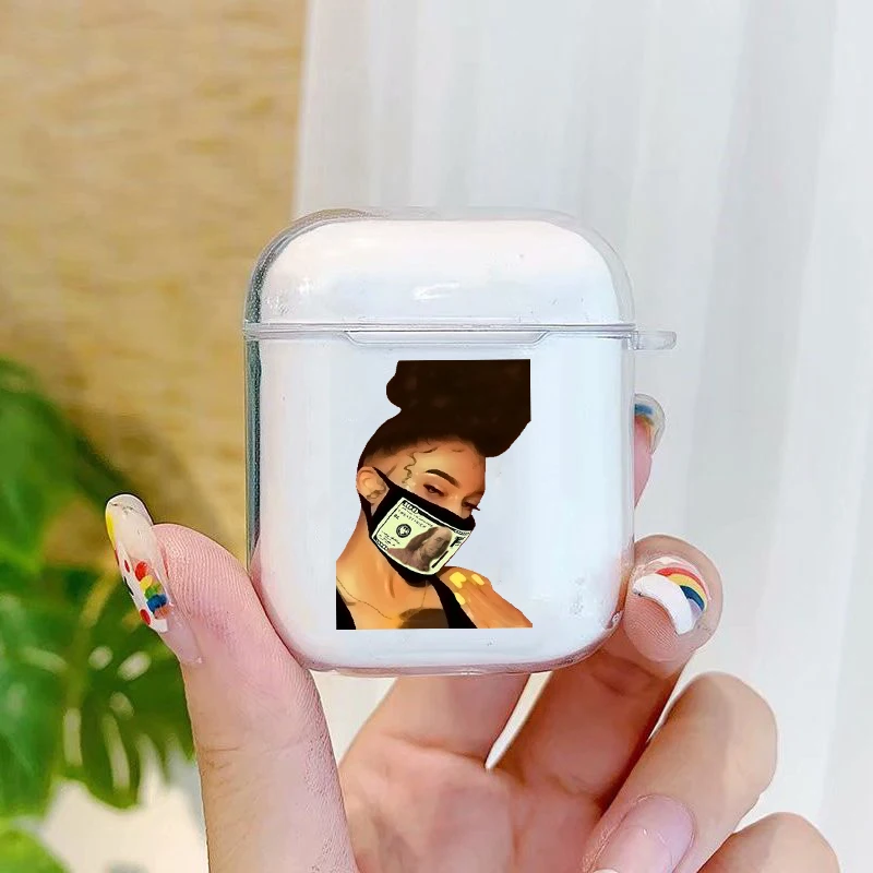 

MAKE MONEY Not Friends Cash Black Head Girl Wireless Bluetooth Earphone Headphones Cases For Apple Air Pod Pro 1/2/3 Soft Cover