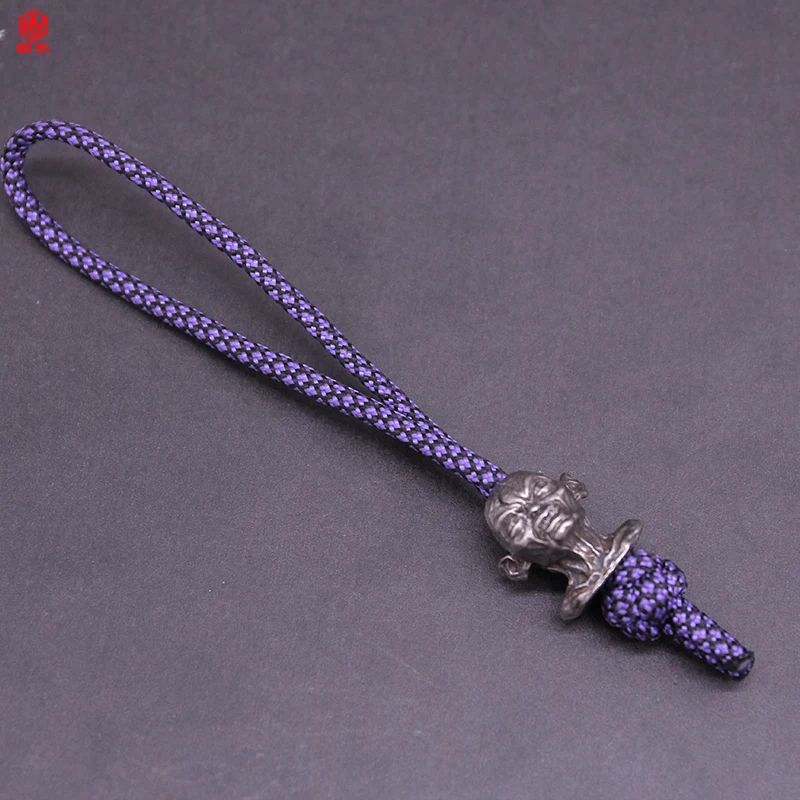 1PC Gollum Retro White Copper EDC Paracord Beads Lanyard Pendants Knife Umbrella Rope Cord Necklace Bracelet Pendant |