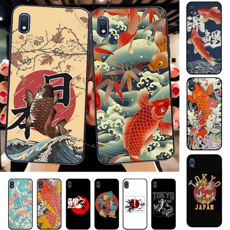 

TOPLBPCS Japanese Koi Fish Art Phone Case for Samsung A30s 51 71 10 70 20 40 20s 31 10s A7 A8 2018