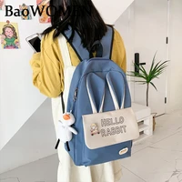 baowomen 2021 fashion women shoulder bag backpack school bag travel tote backpack canvas large school bags for teenage girls