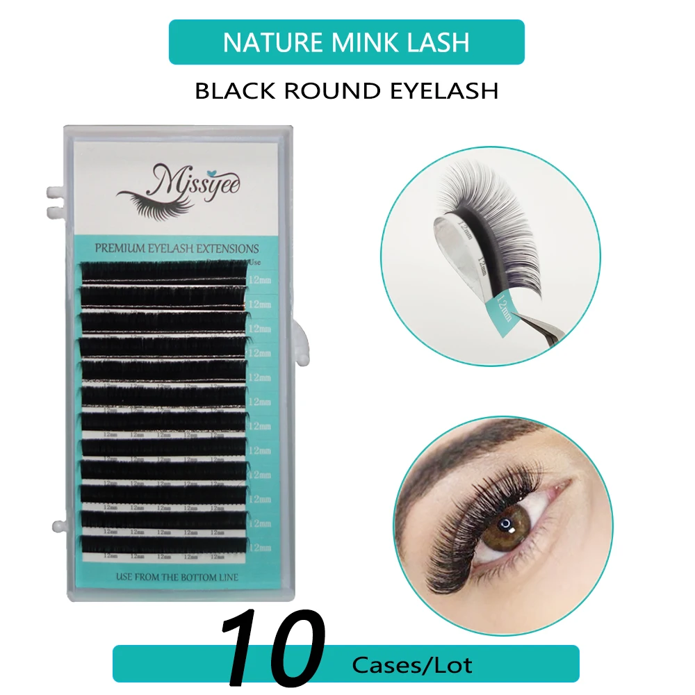 10 лотков/лот ресниц Mix 8 ~ 15 мм ручной работы в Корейском стиле pbt наращивание из