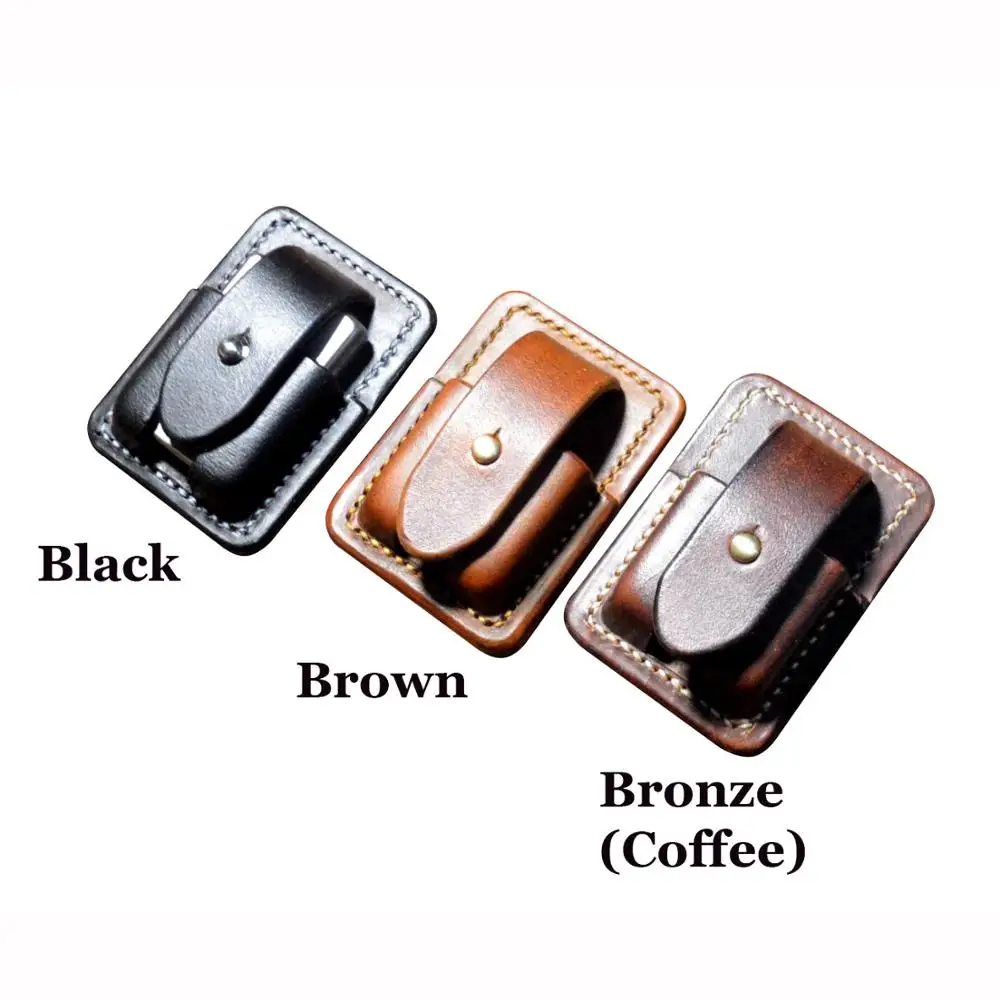 Hand made leather craft lighter case leathecraft Genuine Full grain cowhide pouch holder | Дом и сад