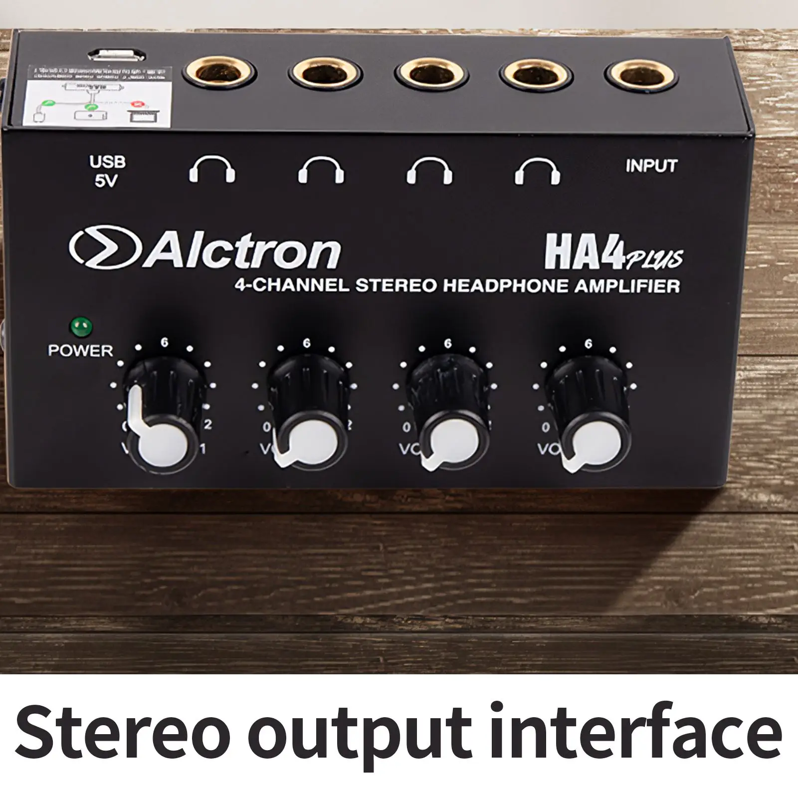 

Headphone Amplifier Compact Headphone Amplifier USB Interface Powered Recording Splitter Stereo Headphone HA4plus Headphone