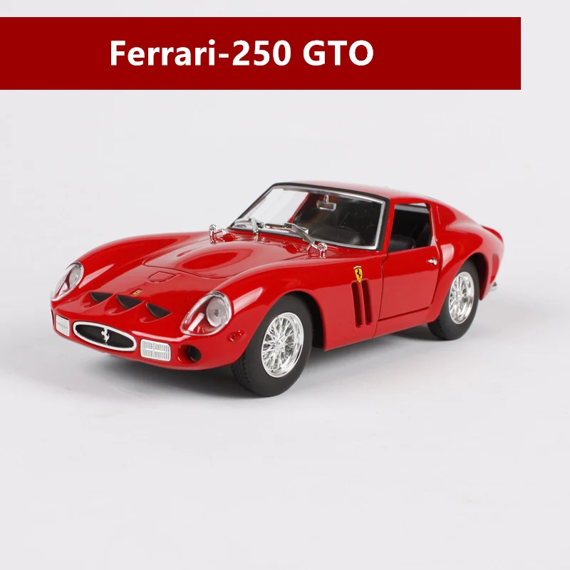 250GTO Bburago 1:24 Ferrari 458, красная модель автомобиля, литая под давлением металлическая модель, детская игрушка, подарок бойфренду, коллекция автомобилей из искусственного сплава - Цвет: 250GTO