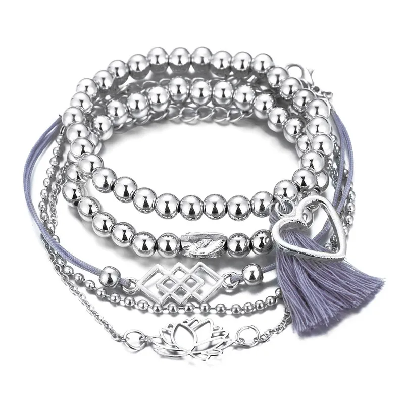 Богемные браслеты и искусственные бриллианты в стиле бохо очаровательный