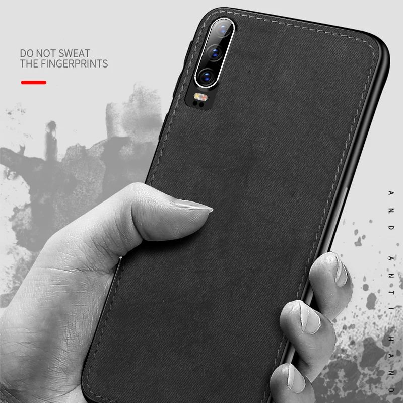 Ультратонкий силиконовый чехол для телефона с рождественским оленем для huawei P30 P20 P10 Lite Pro Plus, роскошный защитный тканевый чехол