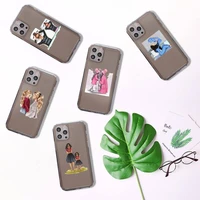 cartoon mother baby boy girl phone case transparent for iphone 7 8 11 12 se 2020 mini pro x xs xr max plus