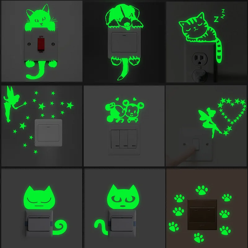 Животное Единорог собака Мики мультфильм декор комнаты 3D Силиконовый настенный