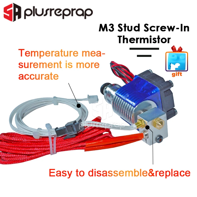 Модернизированный V6 J head Hotend Уэйд/Боуден экструдер с нагревателем M3 винтовой