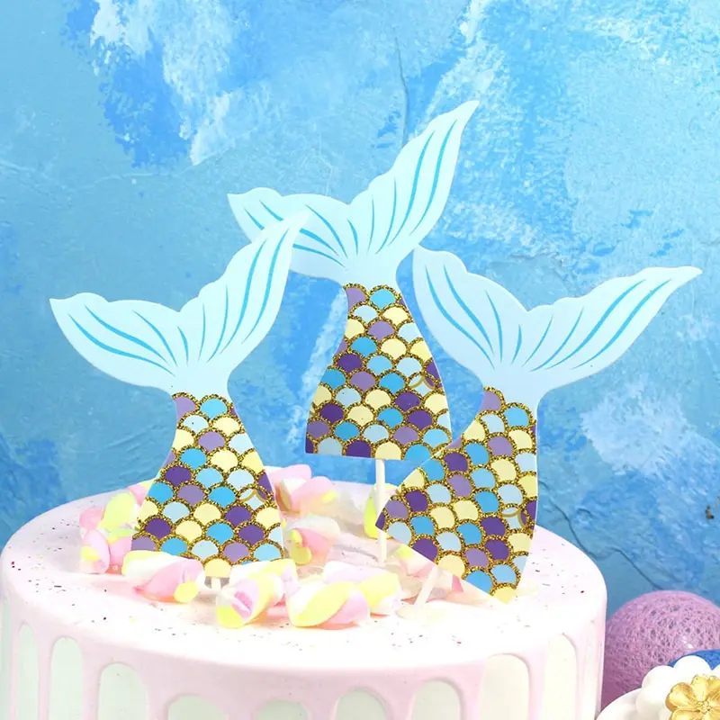 Дети были счастливы топперы для торта на день рождения новая кекс &quotРусалка&quot