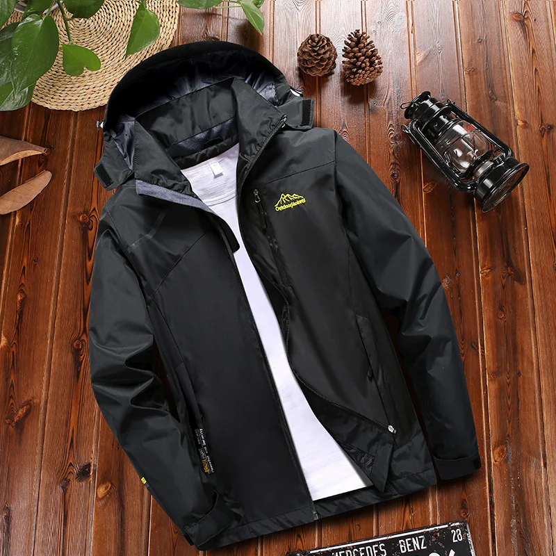 

PLUS SIZE Autumn Waterproof Jacket Men And Women Outdoor Windbreaker Hiking Camping Ski Raincoat Warm Jacket