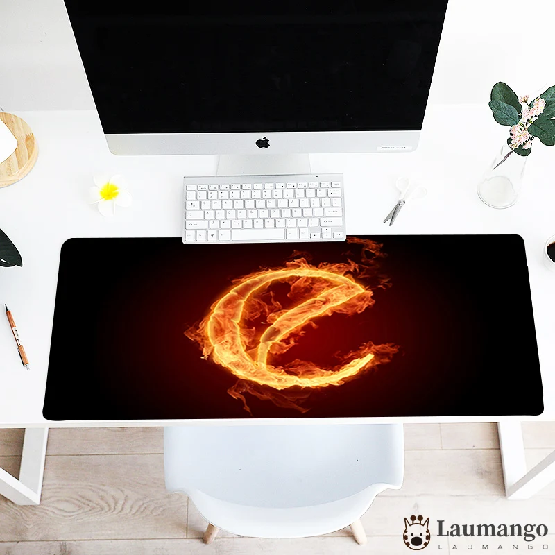 

Mouse pad The black flame letter design gaming room accessories keyboard mousemat desk pad mini pc cool mousepad gamer large mat