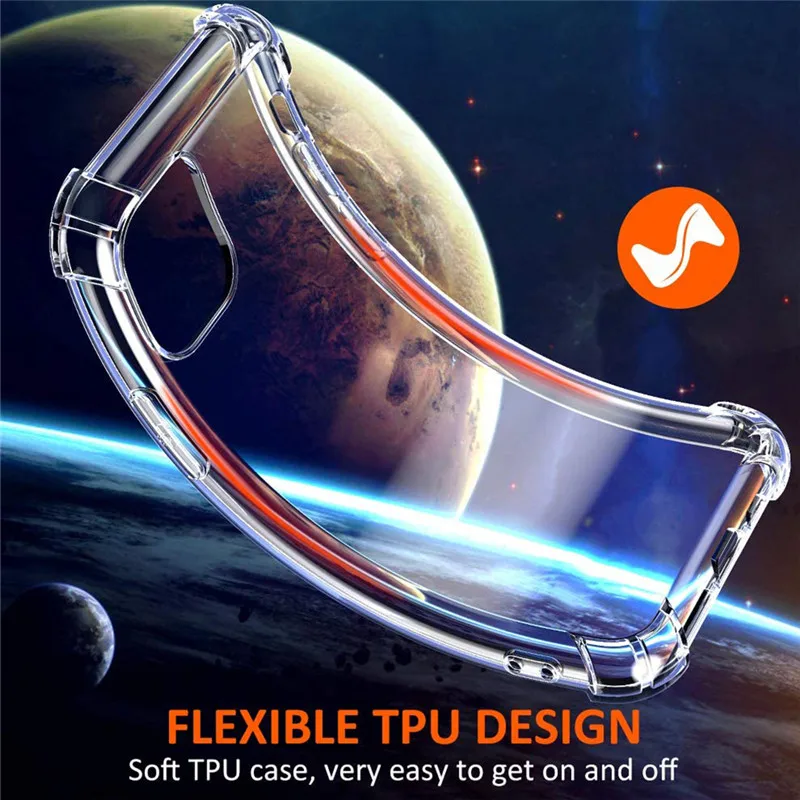 

4-in-1 Funda,Airbag Cases For Iphone12 Pro Case Silicon Shockproof Transparent Phone Cover Iphone 12 Mini 11Pro Max Coque Hoesje