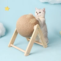 kitten sisal rope ball cat scratcher wear resistant cat scraper cat board grinding paws toys scratching ball climbing frame tree