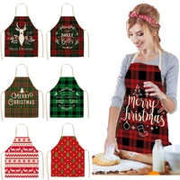 christmas linen kitchen apron adult women apron for kitchen household cleaning apron child kids aprons christmas gifts