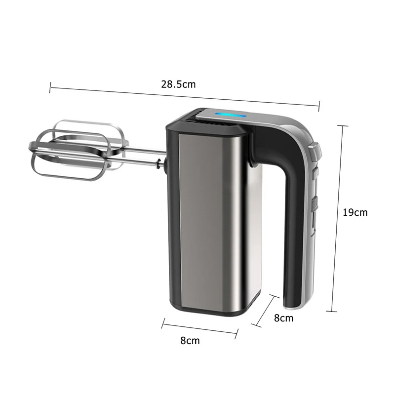 

500W Double-Headed Egg Beater HandHeld Mixer 5-Speed Electric Milk Beater Household Kitchen Mixer Stainless Steel Electric Mixer