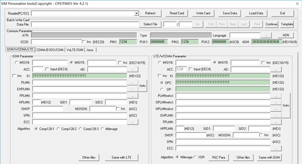 OYEITIMES Java SIM-карта Powerfull 4.2.1 программное обеспечение Blank 5G ENC DEK DES JAVA AES | Мобильные