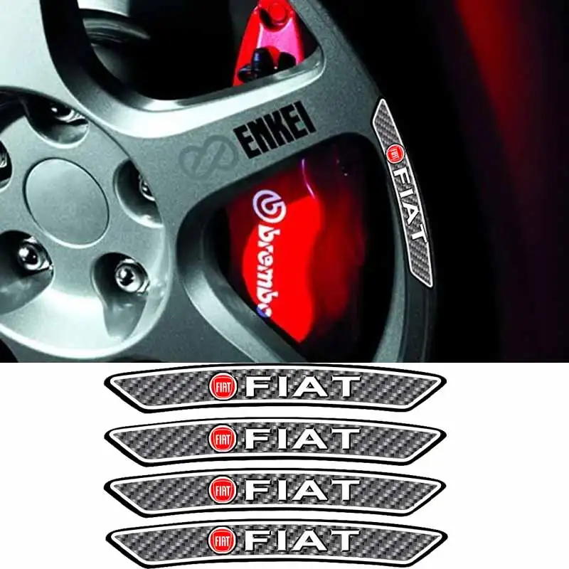 

4pcs New Car Wheel Hub Caps Rim Badge Stickers for Fiat 500 Punto 124 125 500 Bravo Stilo Panda Abarth Tipo Viaggio Exterior