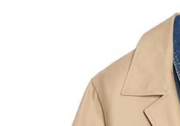 

2019 Autumn and Winter New Fake Two-piece Denim Collar Stitching Mid-length Ladies Windbreaker Jacket Top