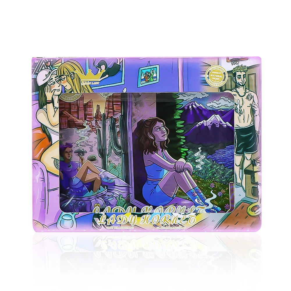 

Lady Hornet Rhapsody Series Tobacco Herb Rolling Tray 16.1*12.2CM Tempered Glass Plate Cigarette Tray