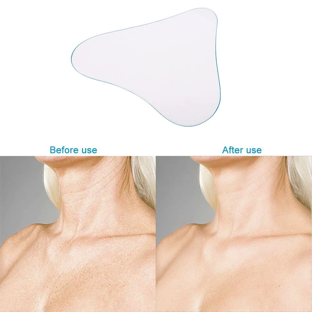 

Anti Wrinkle Chest Pad+Neck Pad Silicone Transparent Removal Patch Skin Care Remove Wrinkles Fine Lines