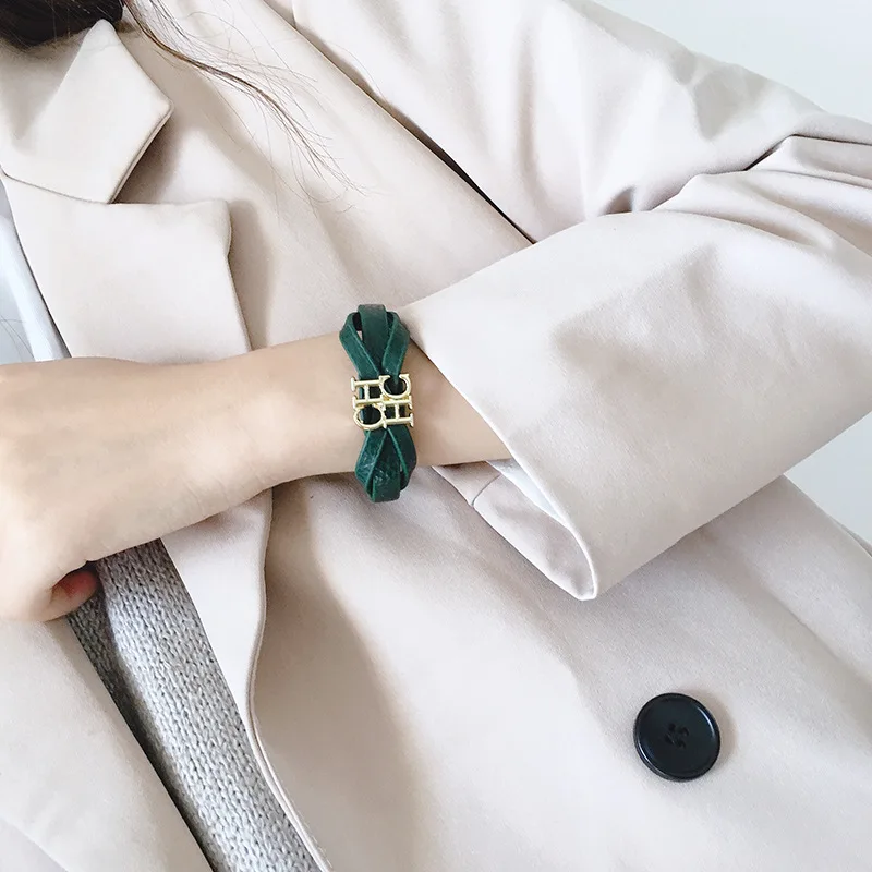 Высококачественный милый браслет из искусственной кожи в стиле панк с