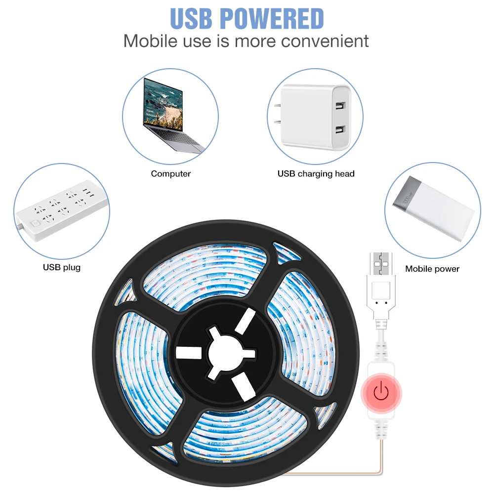 Светодиодная лампа полного спектра для выращивания растений USB световая полоса 5