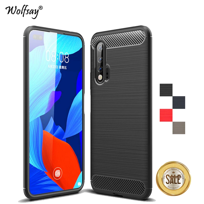 

Чехол для huawei Nova 6, роскошная кисть, стильный бронированный мягкий резиновый силиконовый чехол для телефона huawei Nova 6, задняя крышка для huawei Nova...