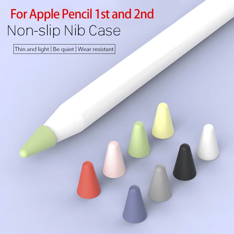 

8pcs Silicone Replacement Tip Case For Apple Pencil 1 2 Touchscreen Stylus Pen Case Nib Protective Cover Skin For Apple Pencil