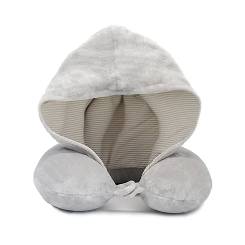 U-образная подушка для сна из пены с эффектом памяти дорожная шапкой офиса