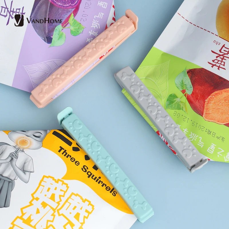 VandHome 12Pcs/set Plastic Package Sealer Clip Snack Food Storage Bag Clips Kitchen Tool Convenience Sealing Clamp | Дом и сад