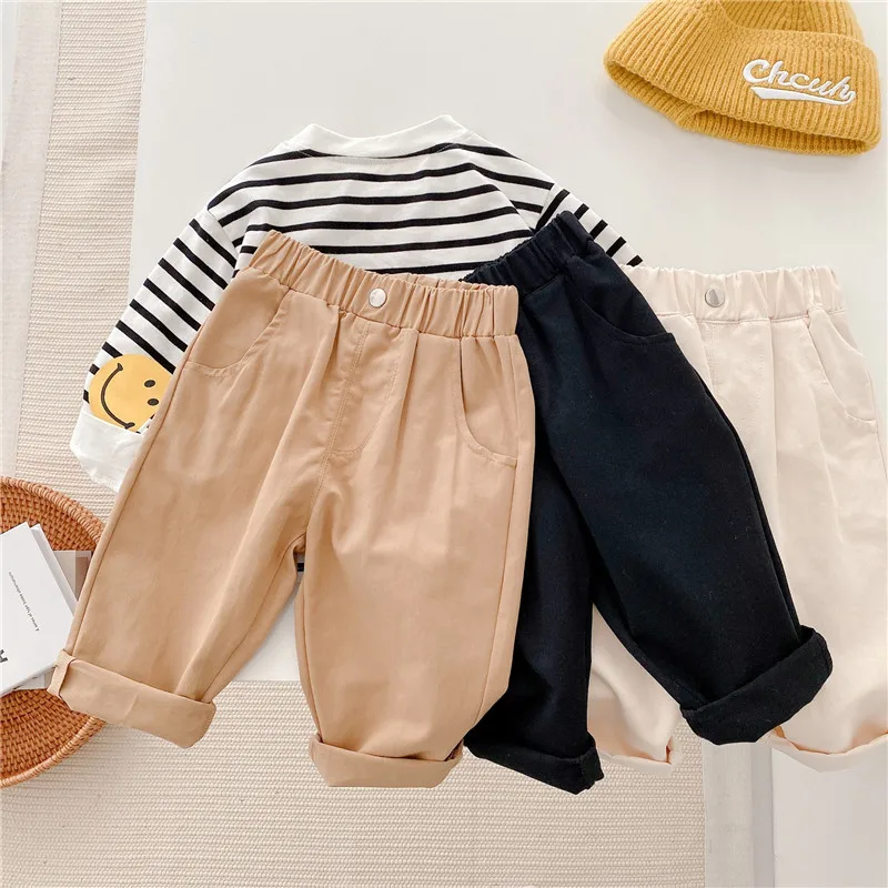 Toddler Baby Cotton Pants Spring Autumn Girls Boys Clothing 2022 Fashion Kids Children Casual 6 years Soft Trousers for Girl Boy