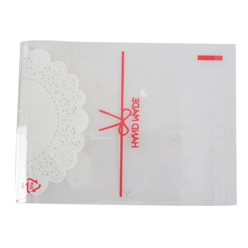 100 шт. милый бант OPP самоклеющиеся печенья хлебобулочные конфеты печенье Обжарка