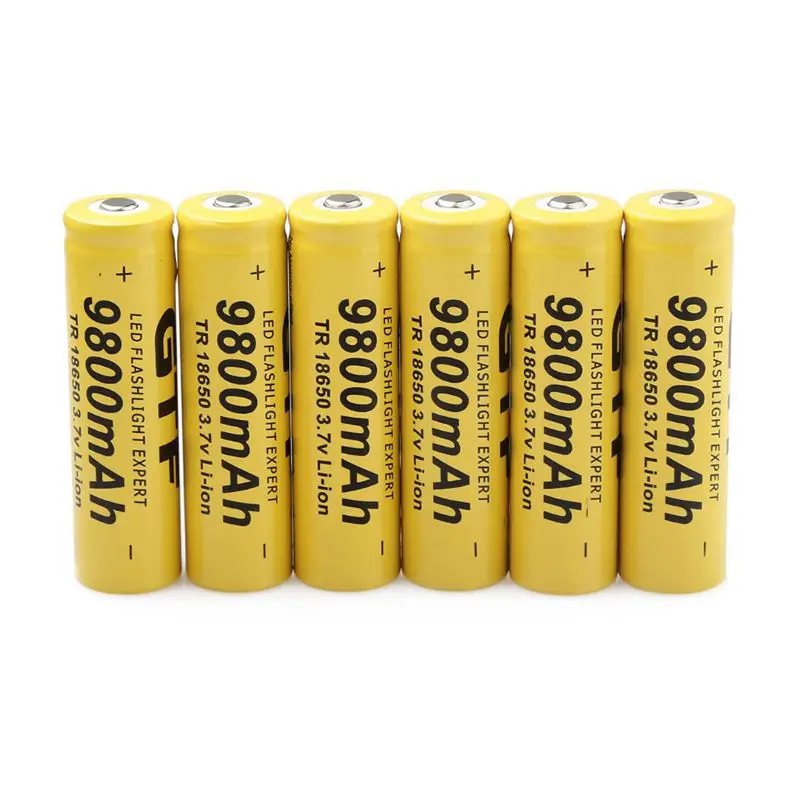 GTF 3,7 V 18650 9800mAh литий-ионная аккумуляторная батарея 18650 батарея аккумуляторная батарея для фонарика фонарь аккумулятор батареи