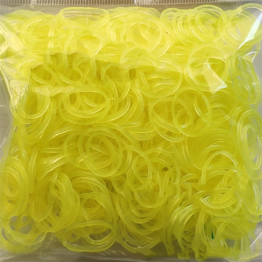 Luminous yellow 600 эластичные резиновые браслеты разных цветов, детские домашние браслеты для плетения, браслеты для женщин - Окраска металла: Luminous yellow