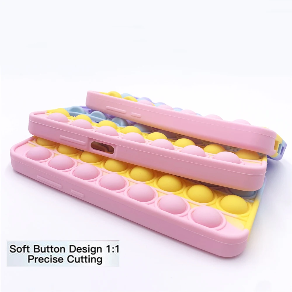 redmi note 8 push pop bubble toy soft case for xiaomi poco m3 f3 redmi note 9 9t k40 mi 11 sensory stress reliver toy phone capa free global shipping