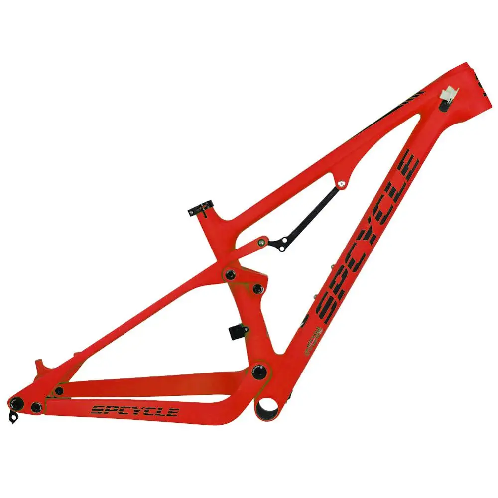 Red Spcycle XC карбоновая полная подвеска рама 27,5 er 29er горный велосипед полная подвеска рама 148*12 мм Boost MTB рама 27,5+ BB92 - Цвет: Red