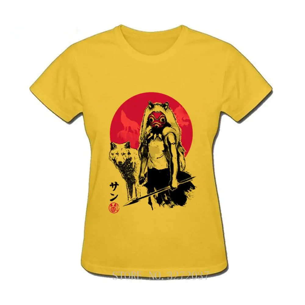 Mononoke Wolf/футболка для девочек sumi-e neigher Totoro Studio Ghibli футболка 100% хлопок топы с