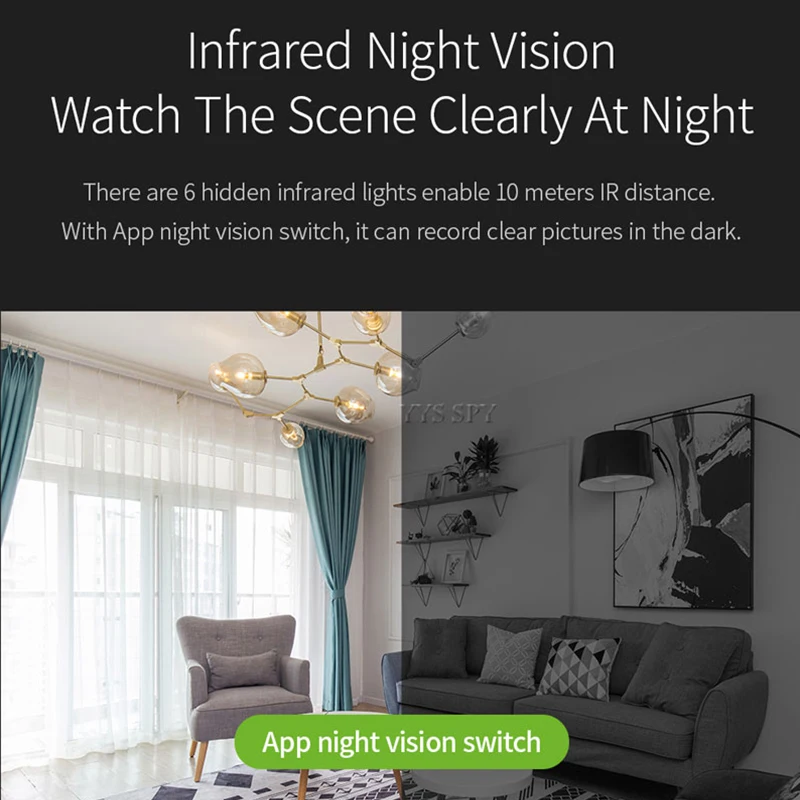 Мини камера H6 DV/Wi Fi 1080P магнитная корпус видеокамеры с ночным видением