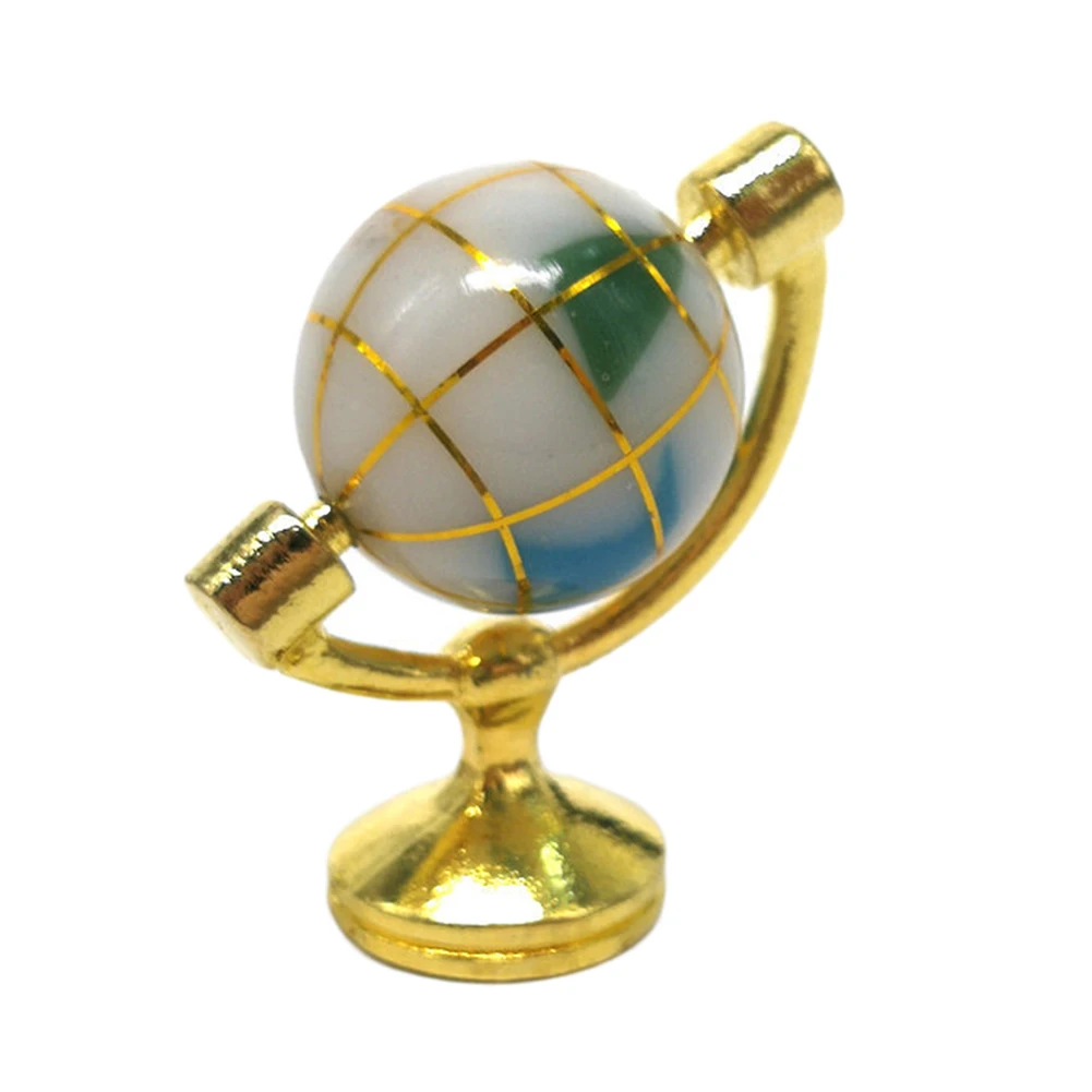 Модель вращающегося металлического земного шара 1/12 года Миниатюрные аксессуары