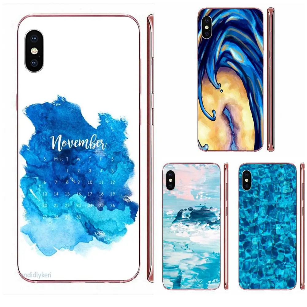 Волны синего океана акварельные граффити для Huawei Honor 5C 5X 6A 6X 7 7A 7X 8 8A 8S 8X 9 10 30 Lite Pro Y6